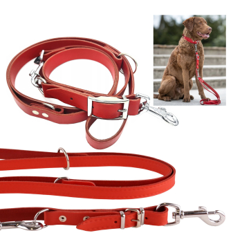 Smycz Skórzana Składana Dla Psa 18mm/200cm